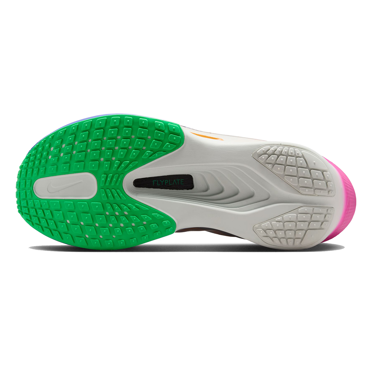 Nike Zoom Fly 6 EK — Silt Red - Green Shock - Persian Violet — Size B — Width 7.5 — Top View
