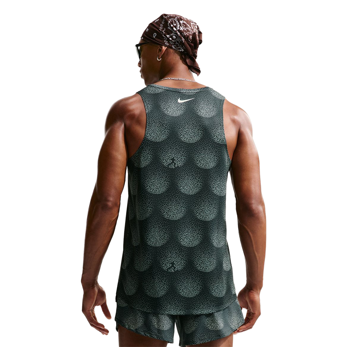 Nike Stride Dri-FIT ADV Running Tank Top — Black Spruce — Size Small — Top View