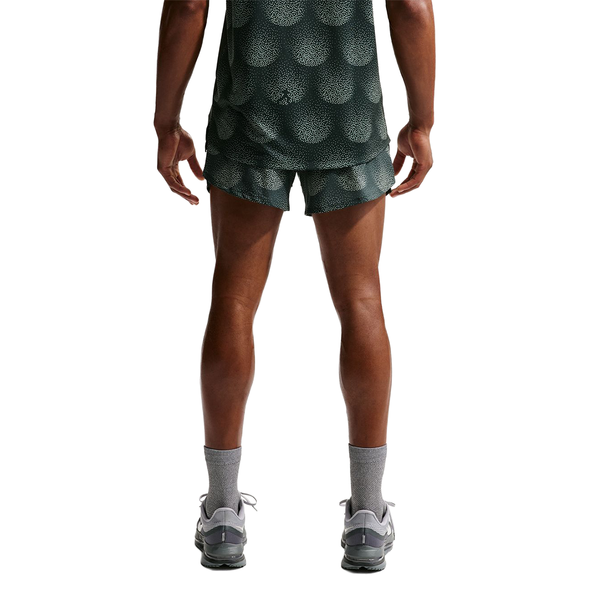 Nike Stride Dri-FIT 5" Brief-Lined Running Shorts — Black Spruce — Size Small — Side View