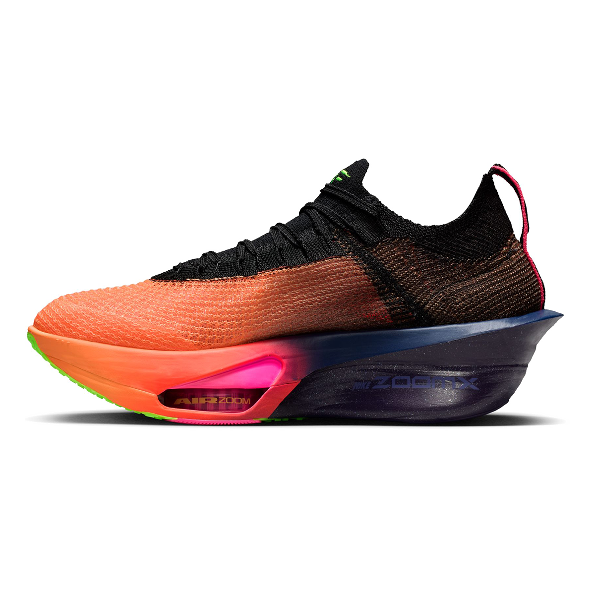 Nike Air Zoom Alphafly Next% 3 — Bright Crimson - Cave Purple - Lime Blast - Mint Foam - Sunset Tint - Green Strike — Size B — Width 6.5 — Alternate View 7