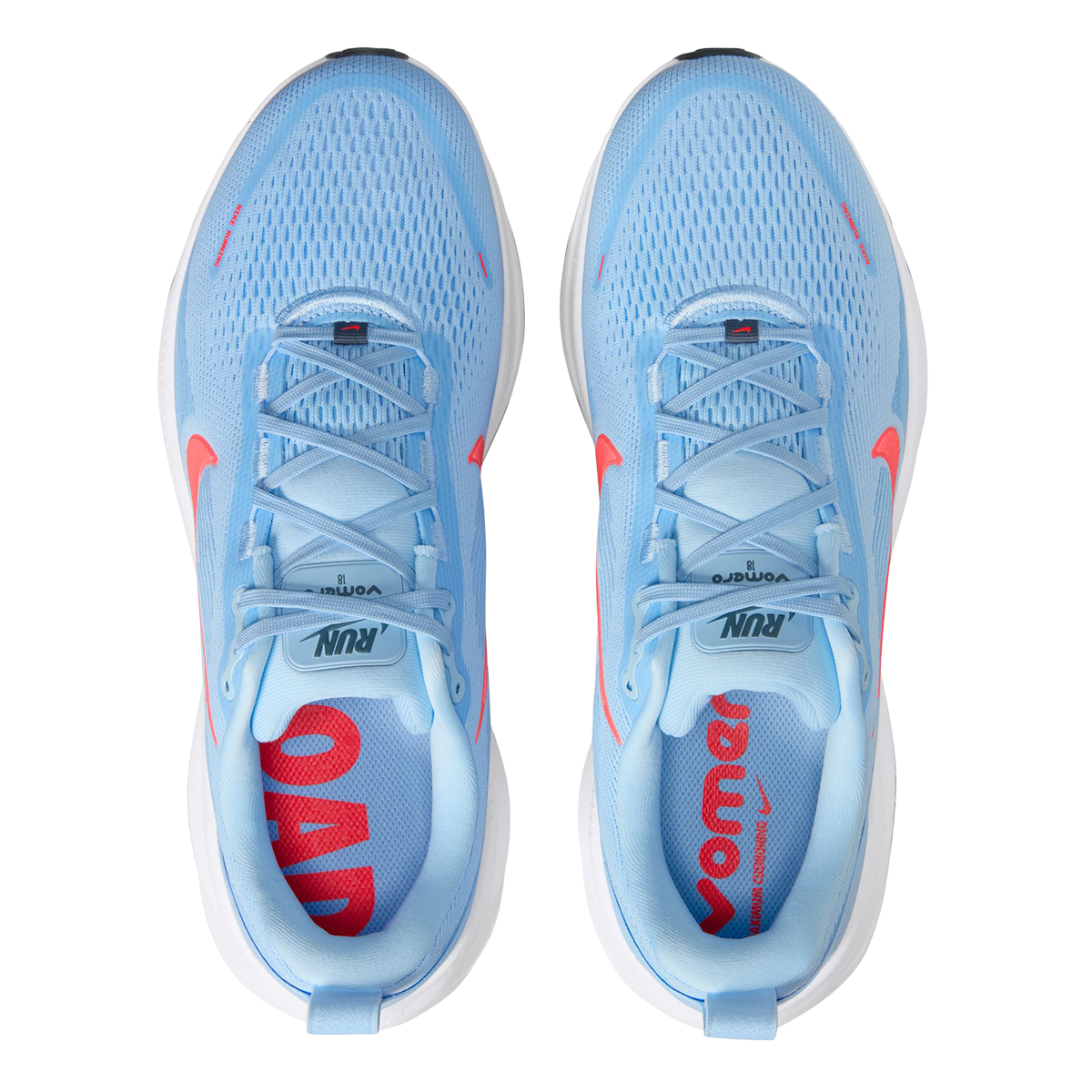 Nike Vomero 18 — Pure Platinum - Anthracite - Smoke Grey - Lt Smoke Grey - Univ Red - Solar Red — Size D — Width 9 — Alternate View 94