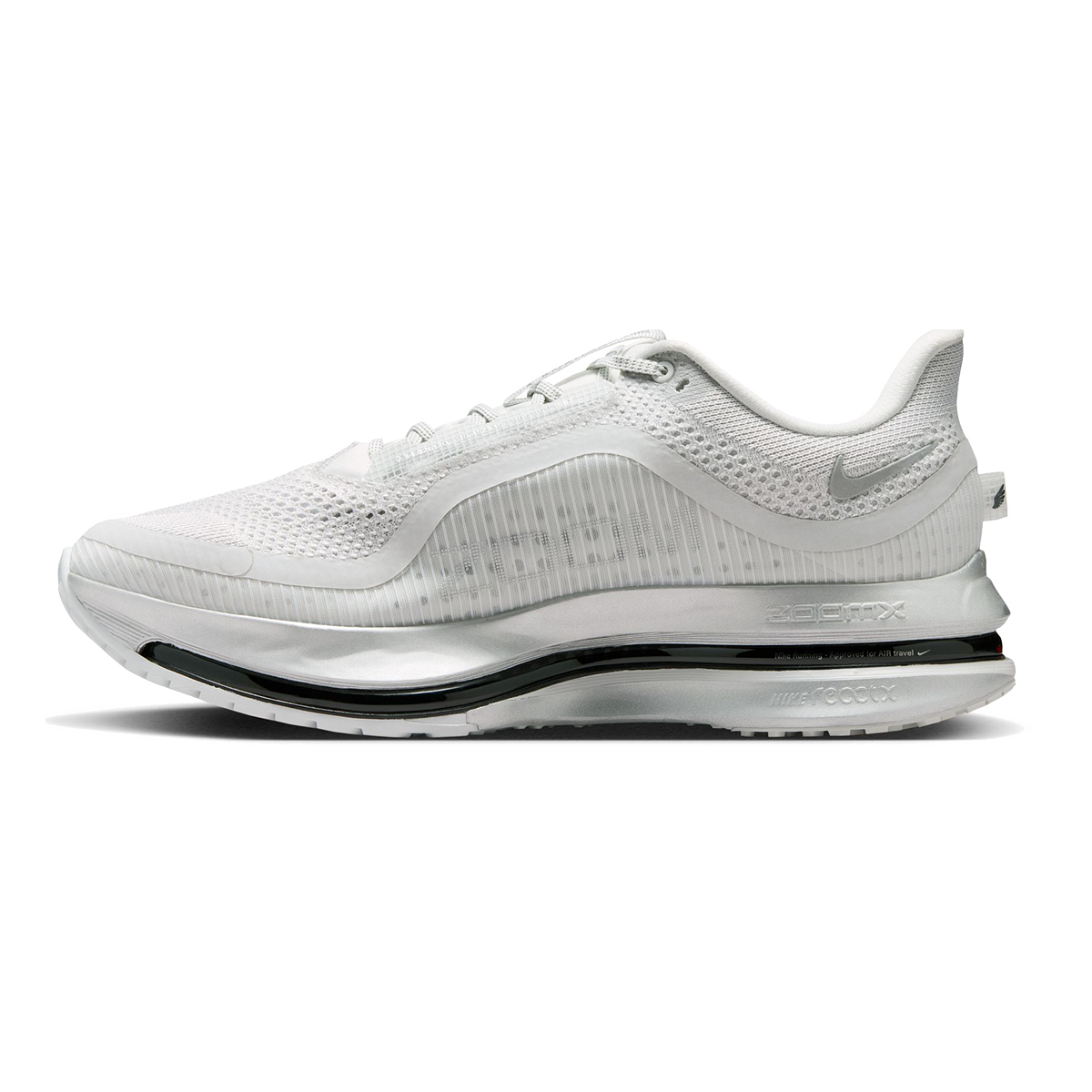 Nike Pegasus Premium RR — Photon Dust - Metallic Silver - Black — Size D — Width 9 — Side View