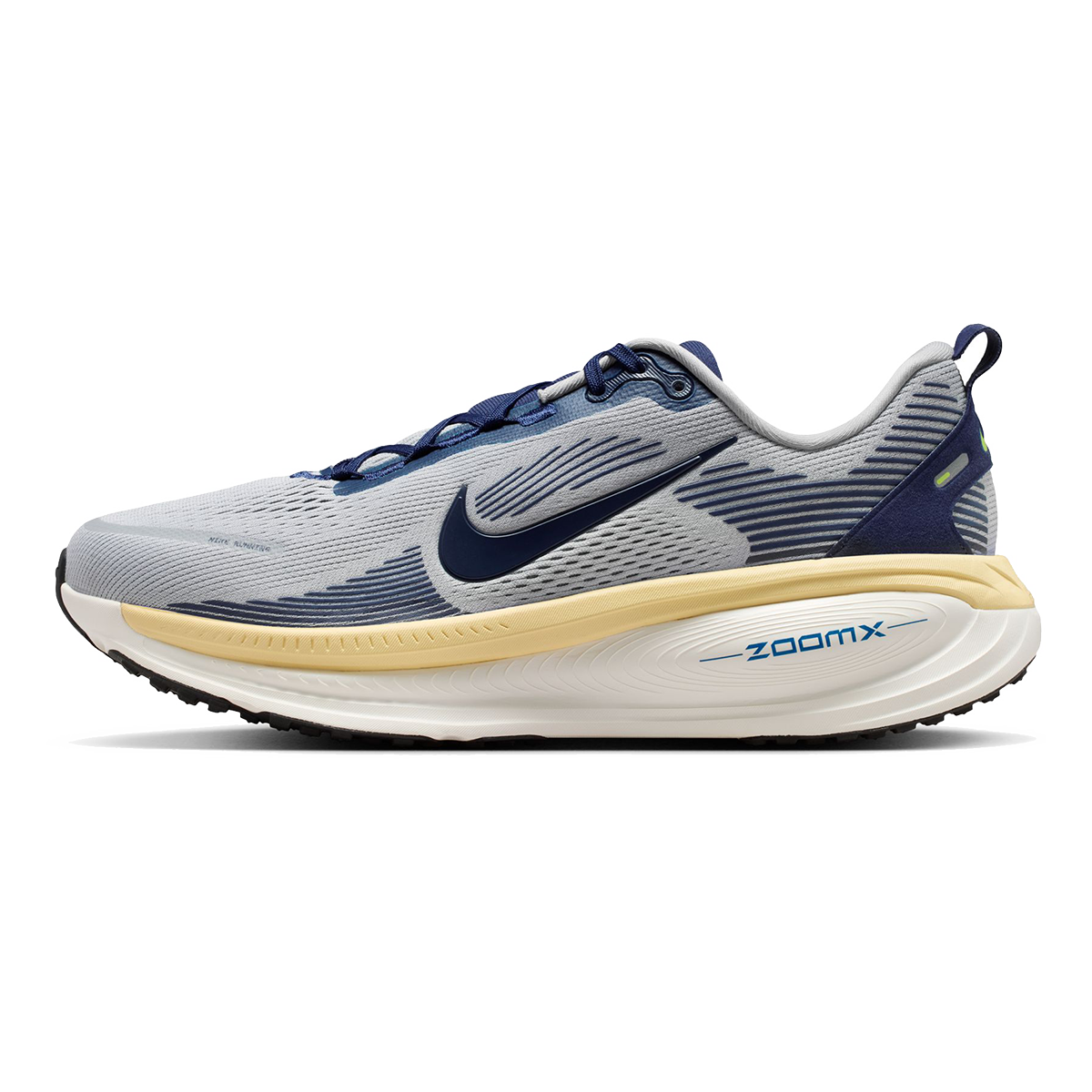 Nike Vomero 18 — Pure Platinum - Anthracite - Smoke Grey - Lt Smoke Grey - Univ Red - Solar Red — Size D — Width 9 — Lifestyle View