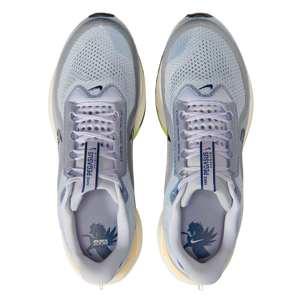 Nike Pegasus Premium — Football Grey - Multi Color - Total Orange - Summit White - Mtlc Silver - Black — Size D — Width 9 — Back View