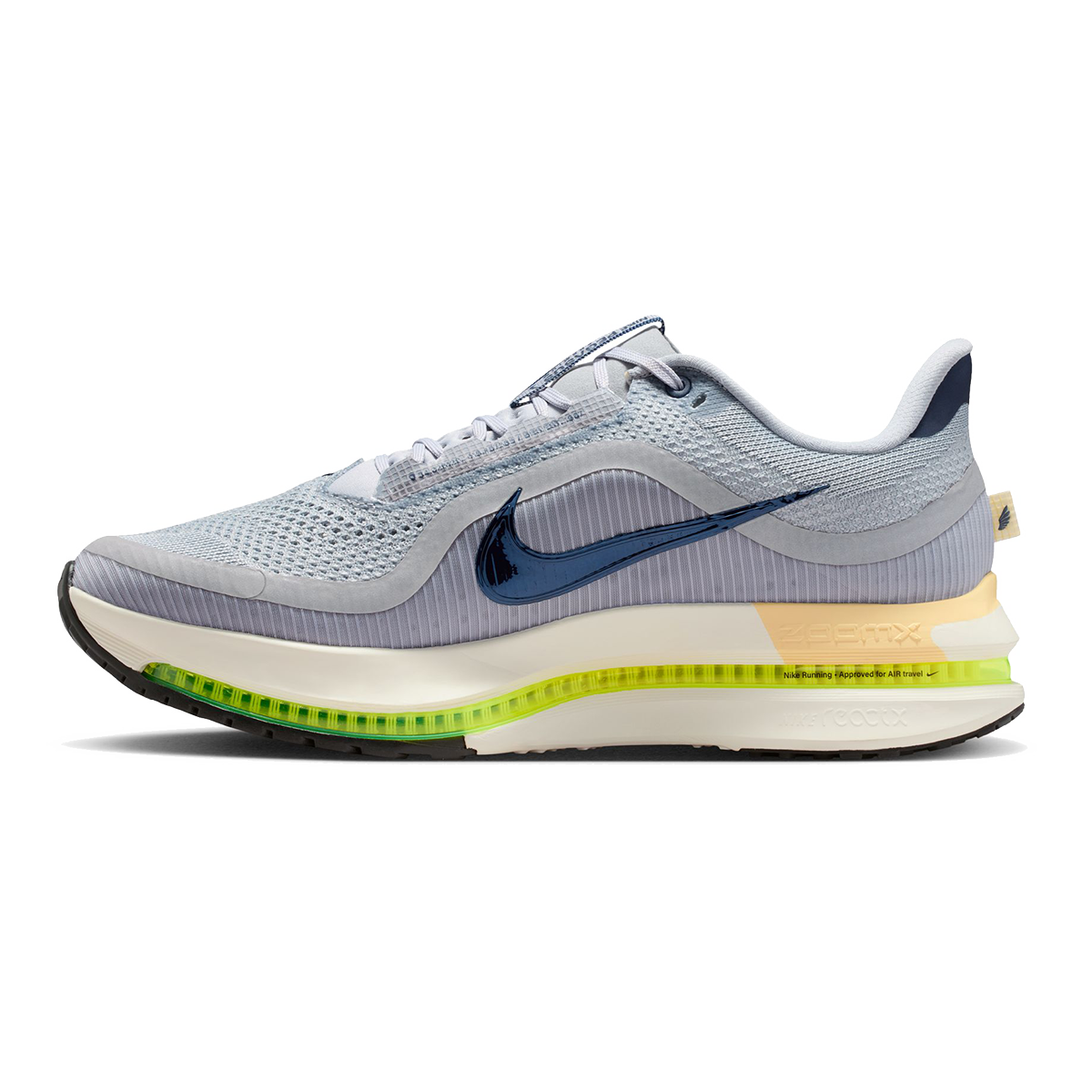 Nike Pegasus Premium — Football Grey - Multi Color - Total Orange - Summit White - Mtlc Silver - Black — Size D — Width 9 — Side View