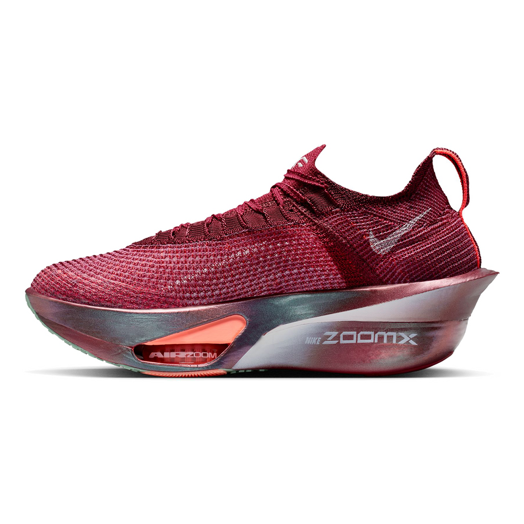 Nike Air Zoom Alphafly Next% 3 SE — Team Red - Barely Green - Bright Crimson — Size B — Width 7 — Side View