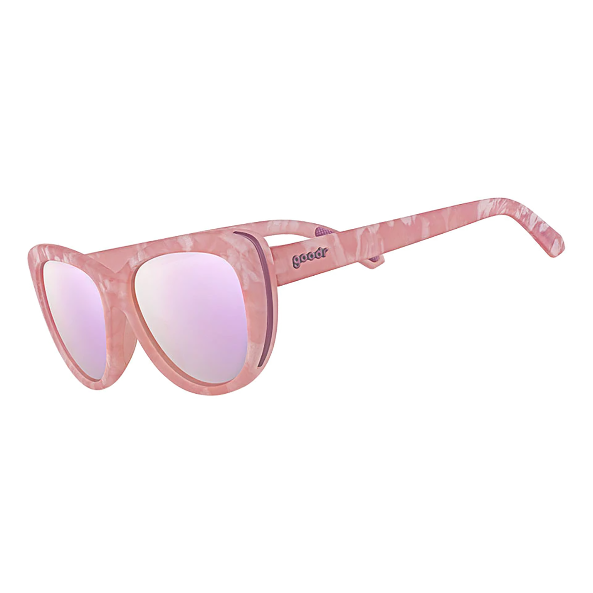 Goodr Runway Sunglasses — Black - Gold — Size One Size — Back View