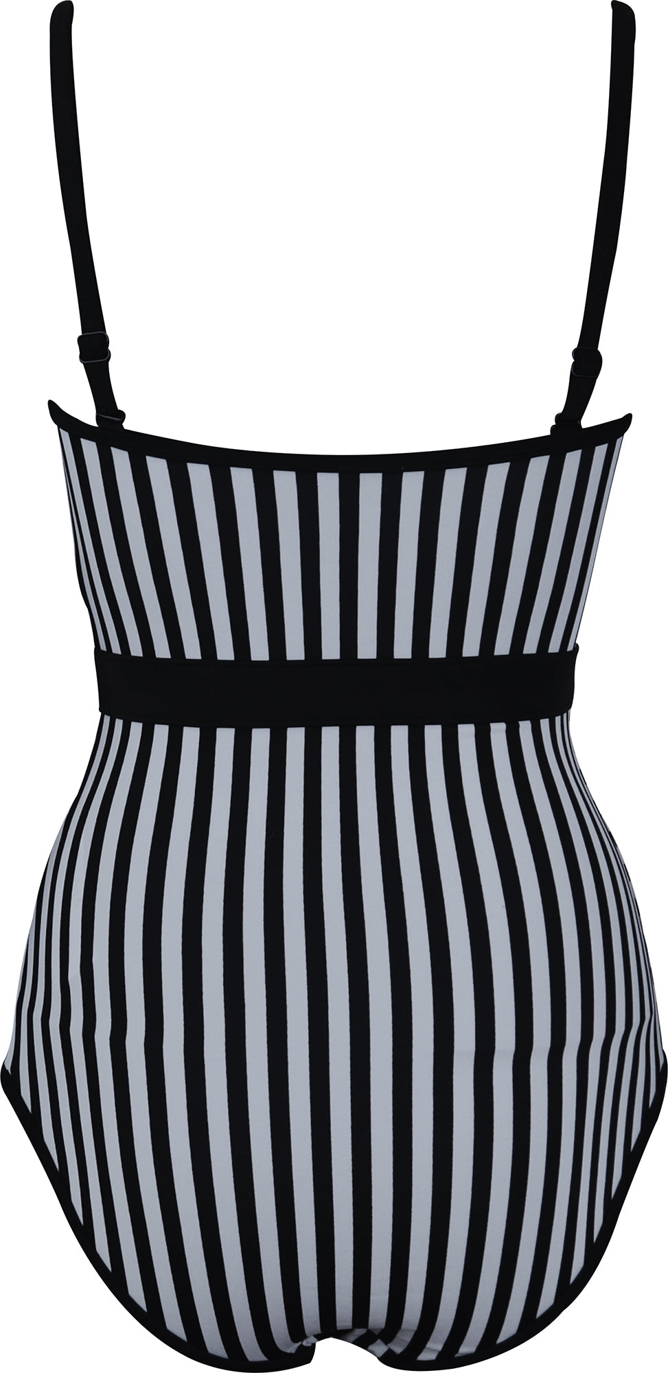 Avon Monochrome Stripe Womens Swimsuit - Black