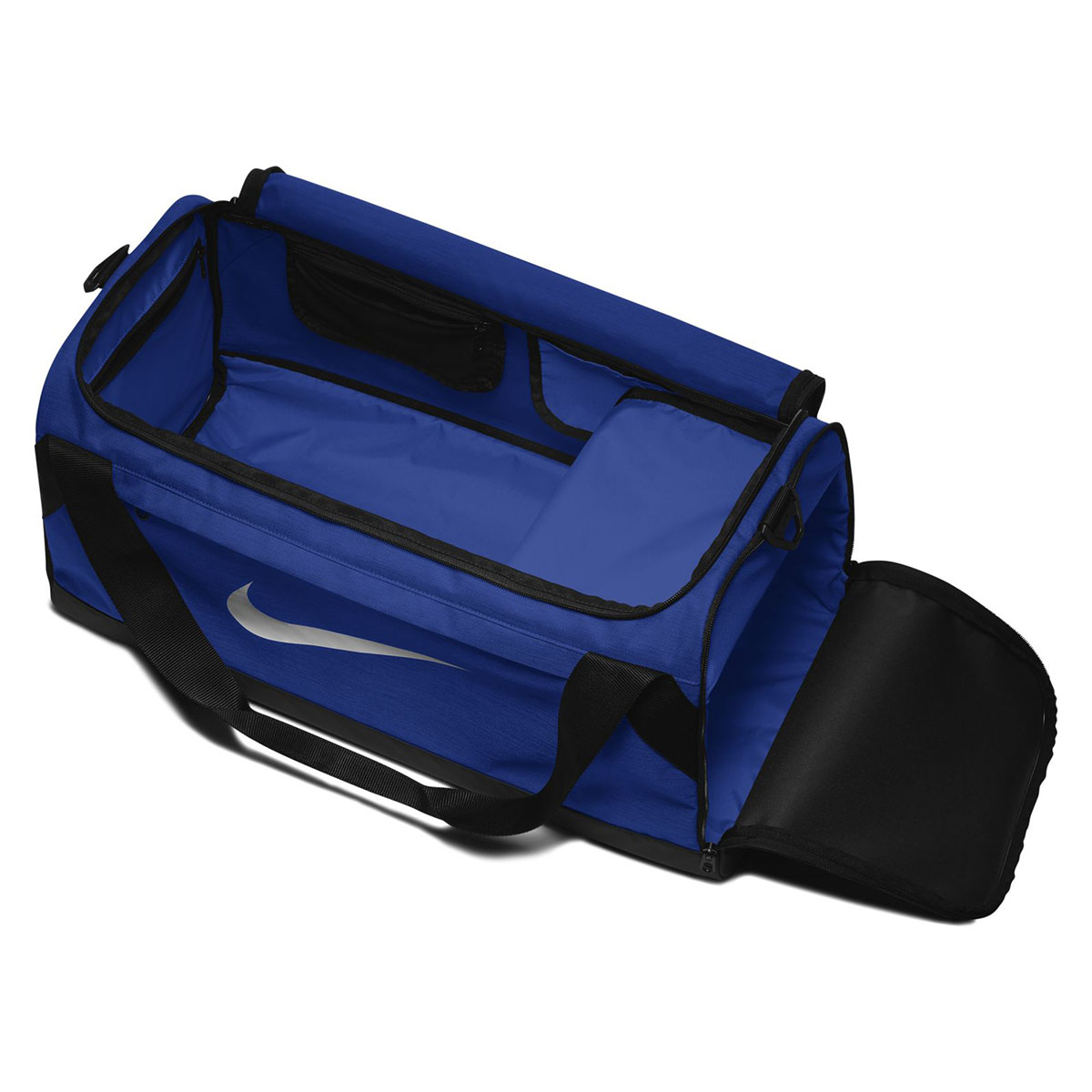 Nike Brasilia Medium Duffle Bag — Game Royal - Black - White — Back View