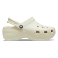 Crocs Classic Platform Clog — Bone — Size B — Width 10 — Front View