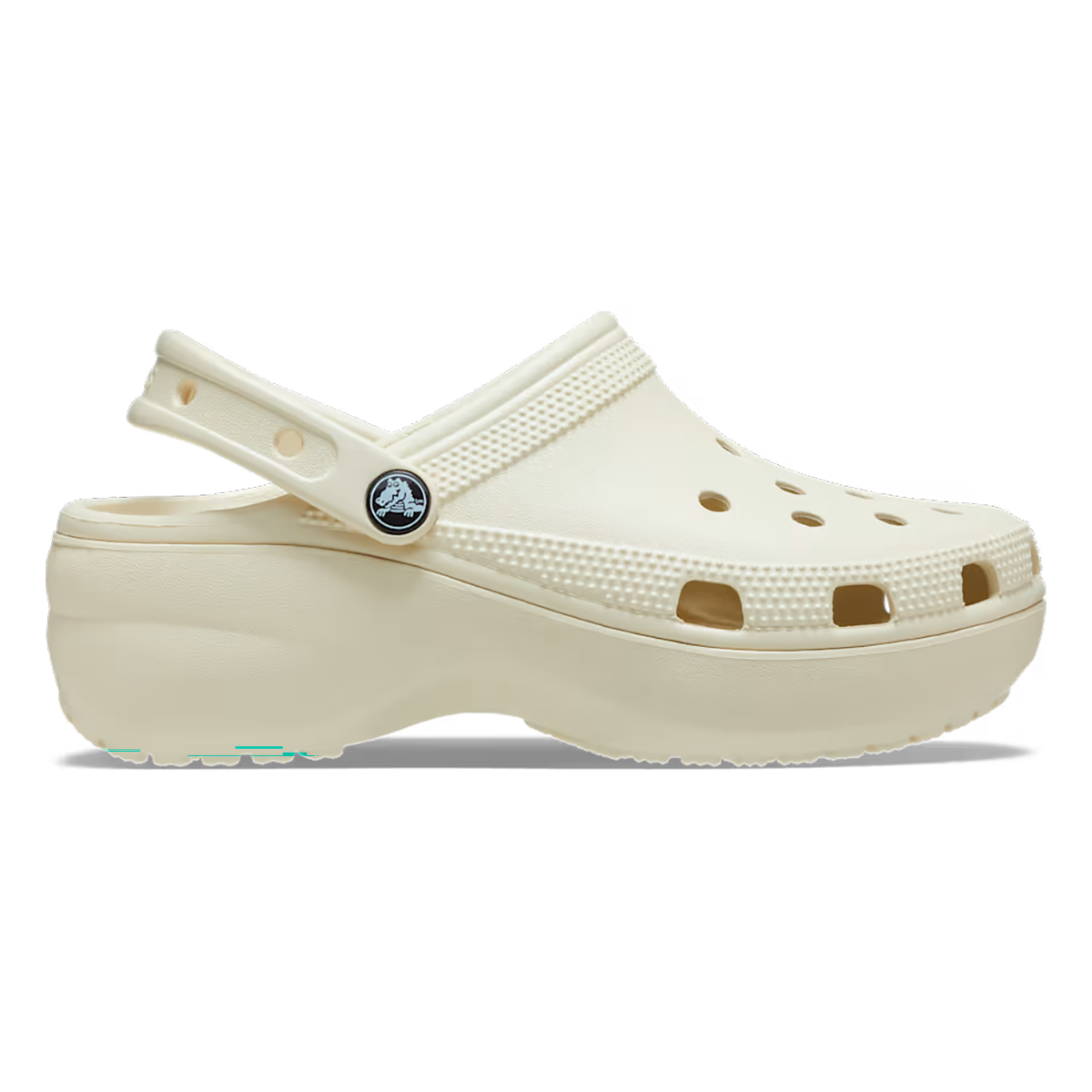 Crocs Classic Platform Clog — Bone — Size B — Width 10 — Front View
