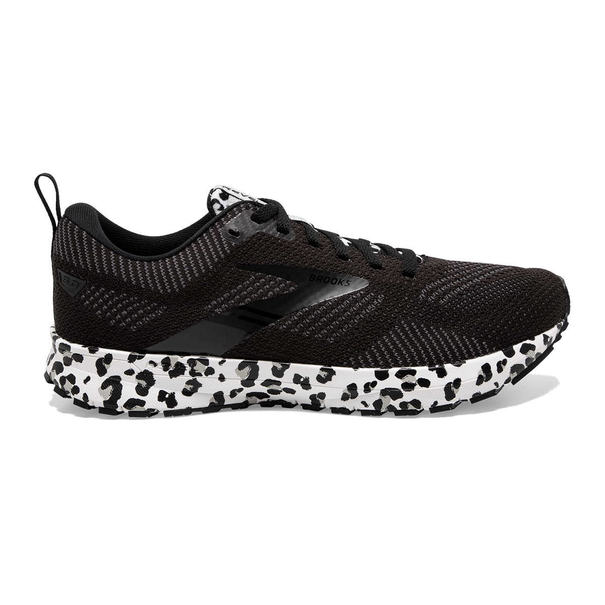 Brooks Revel 5 Run Wild — Black - Purple - Ebony — Size B — Width 10 — Detail View