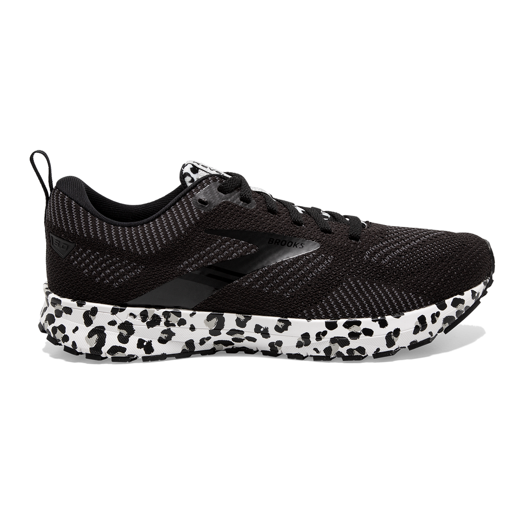 Brooks Revel 5 Delicate Dyes — Black - Thistle - Cadet — Size B — Width 9.5 — Detail View
