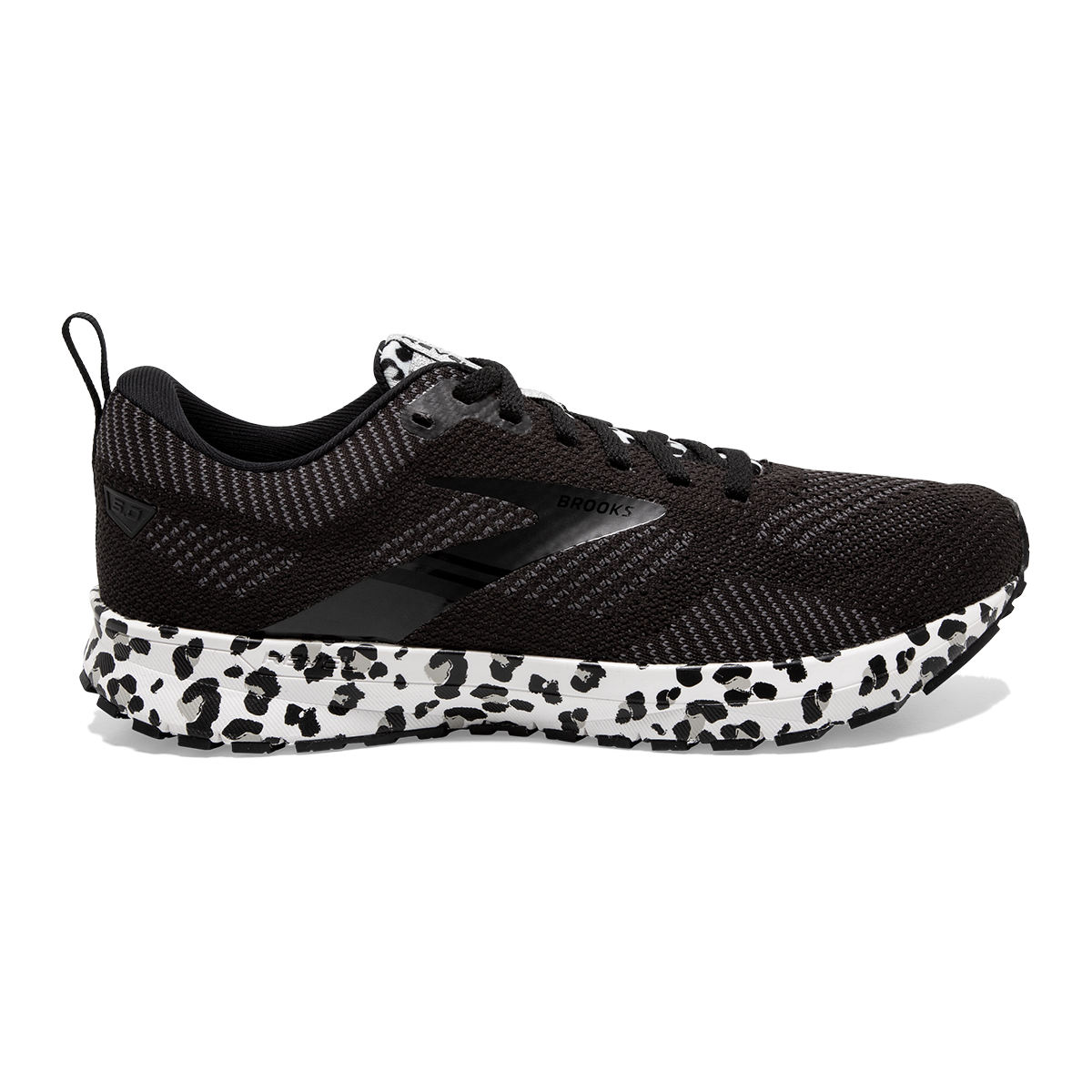 Brooks Revel 5 Delicate Dyes — Black - Thistle - Cadet — Size B — Width 9.5 — Detail View