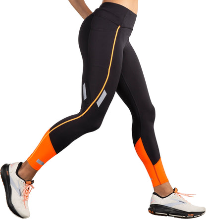 Brooks Run Visible 2.0 Womens Long Running Tights - Black