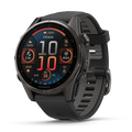Garmin Fenix 8 Amoled — Carbon Gray DLC Titanium Black - Pebble Gray — Size 51 mm — Front View