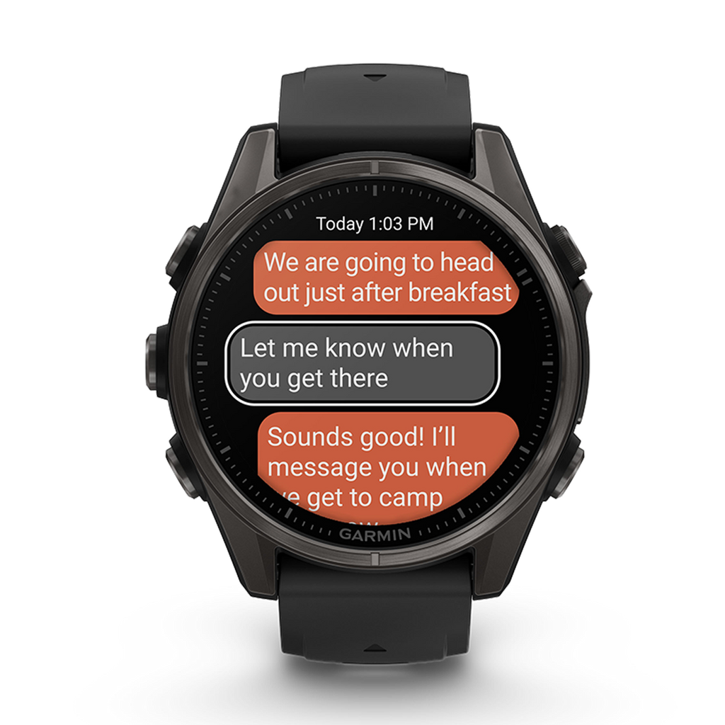 Garmin Fenix 8 Amoled — Carbon Gray DLC Titanium Black - Pebble Gray — Size 51 mm — Alternate View 10
