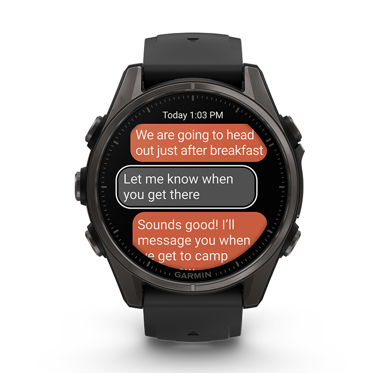 Garmin Fenix 8 Amoled — Carbon Gray DLC Titanium Black - Pebble Gray — Size 51 mm — Alternate View 10
