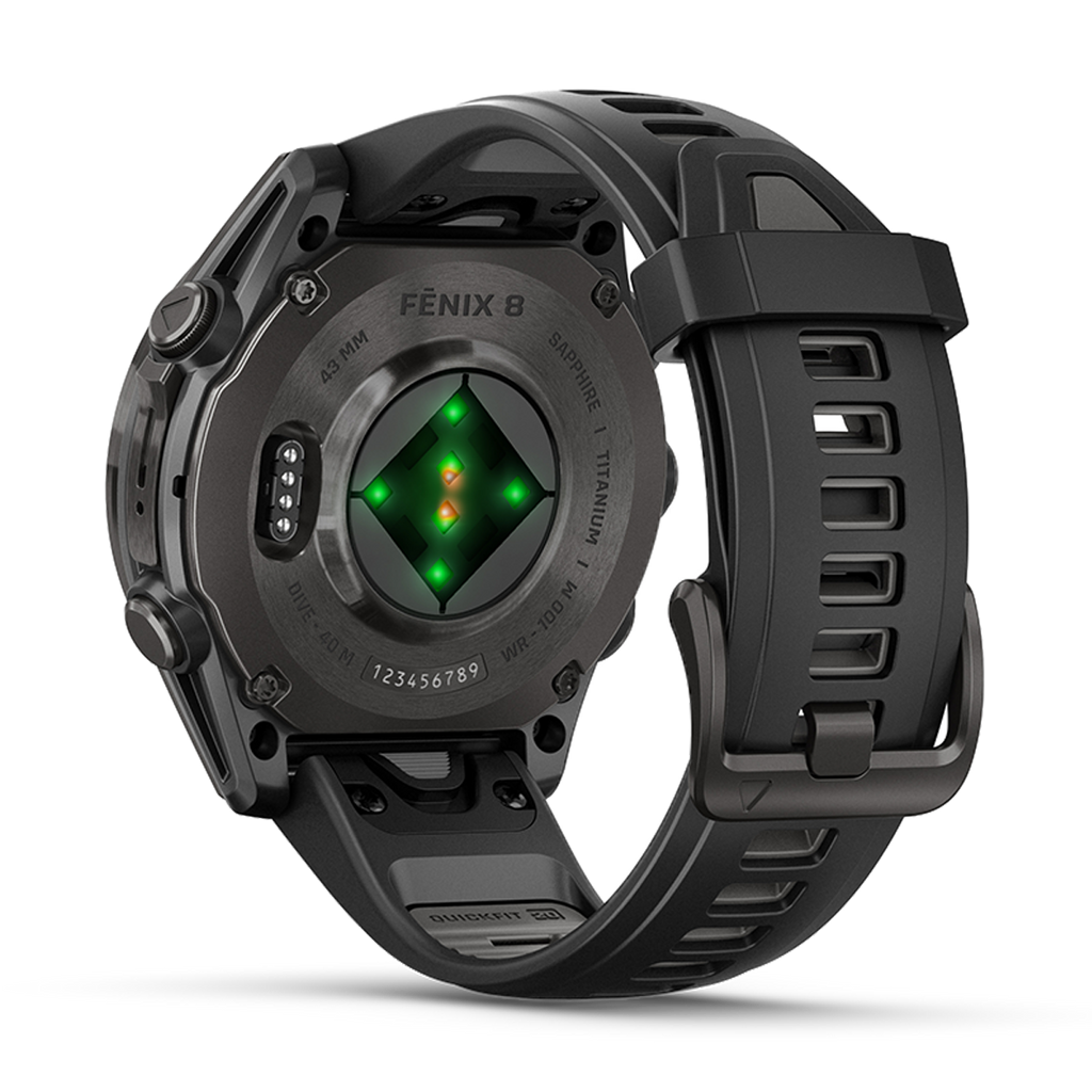 Garmin Fenix 8 Amoled — Carbon Gray DLC Titanium Black - Pebble Gray — Size 51 mm — Alternate View 11