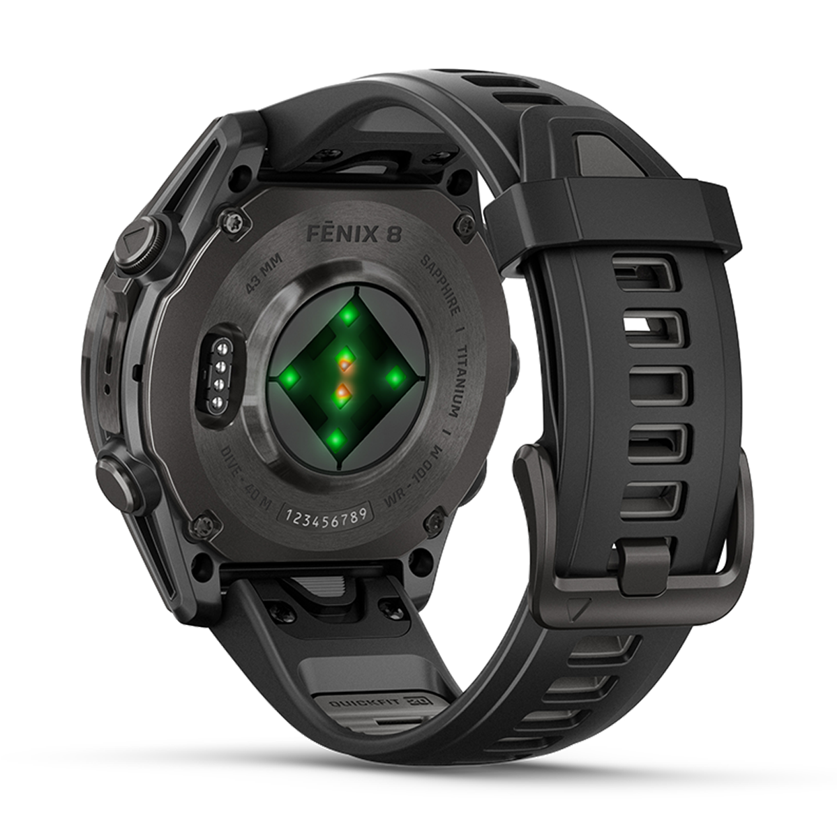 Garmin Fenix 8 Amoled — Carbon Gray DLC Titanium Black - Pebble Gray — Size 51 mm — Alternate View 11