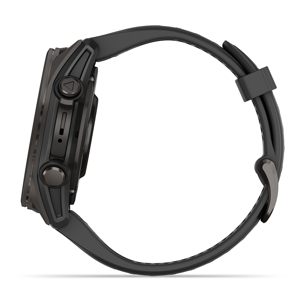 Garmin Fenix 8 Amoled — Carbon Gray DLC Titanium Black - Pebble Gray — Size 51 mm — Alternate View 12