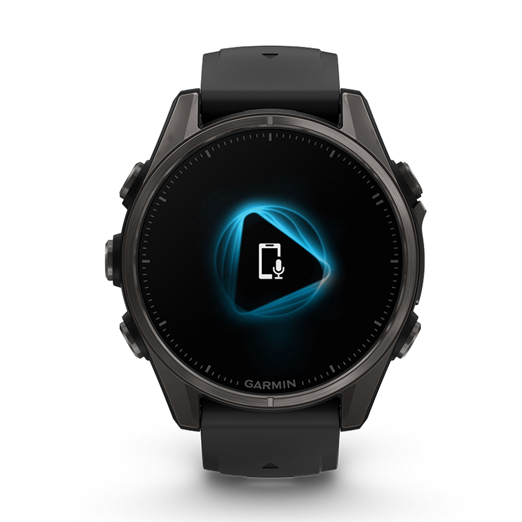 Garmin Fenix 8 Amoled — Carbon Gray DLC Titanium Black - Pebble Gray — Size 51 mm — Top View