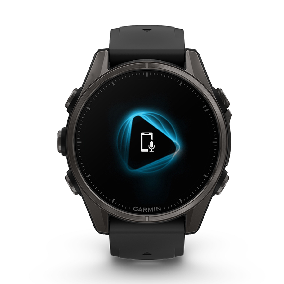 Garmin Fenix 8 Amoled — Carbon Gray DLC Titanium Black - Pebble Gray — Size 51 mm — Top View