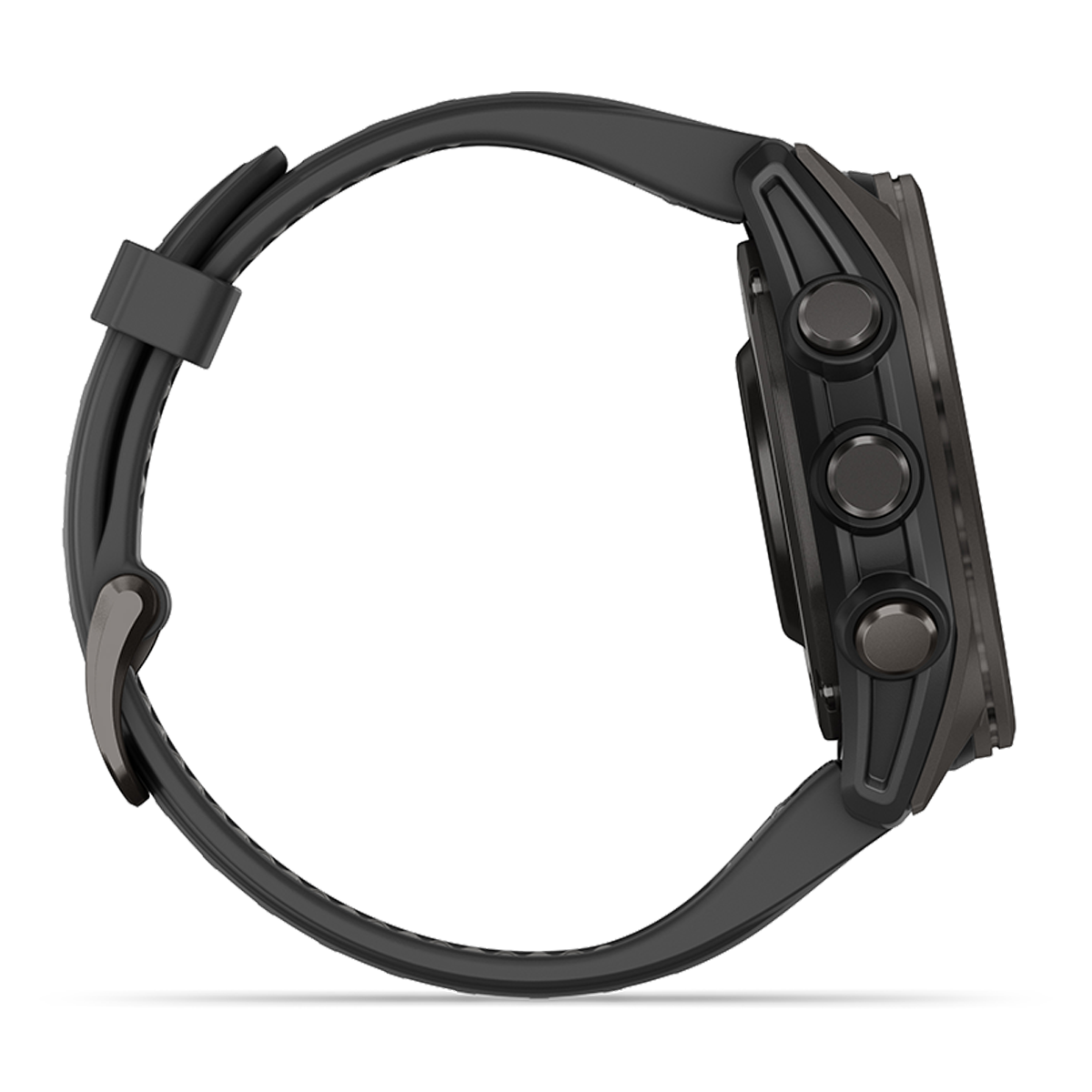 Garmin Fenix 8 Amoled — Carbon Gray DLC Titanium Black - Pebble Gray — Size 51 mm — Detail View