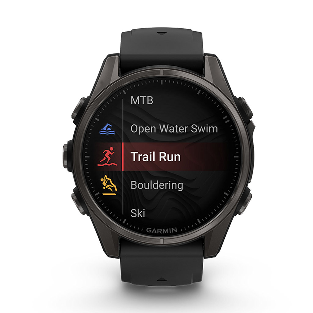 Garmin Fenix 8 Amoled — Carbon Gray DLC Titanium Black - Pebble Gray — Size 51 mm — Alternate View 7