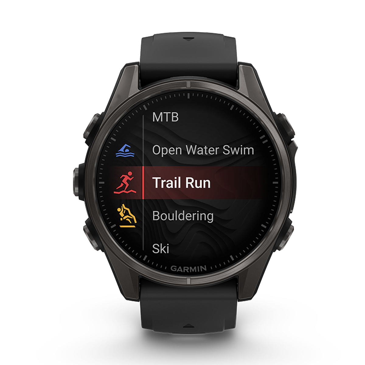 Garmin Fenix 8 Amoled — Carbon Gray DLC Titanium Black - Pebble Gray — Size 51 mm — Alternate View 7