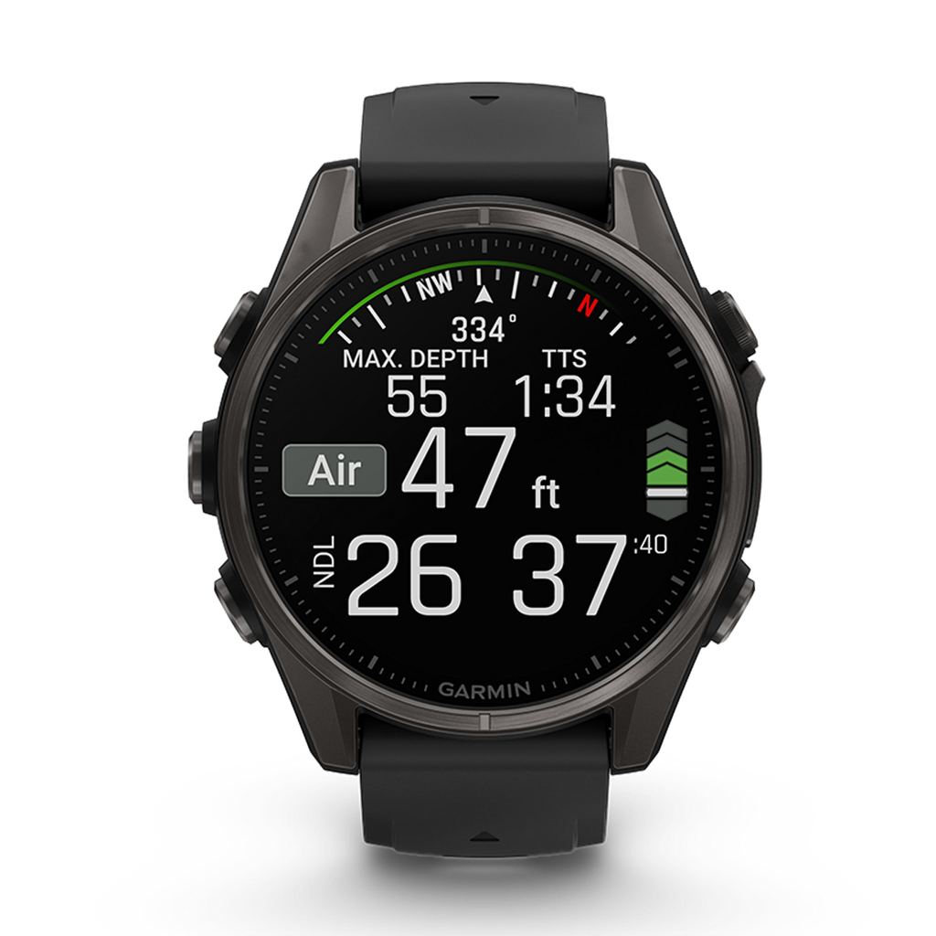 Garmin Fenix 8 Amoled — Carbon Gray DLC Titanium Black - Pebble Gray — Size 51 mm — Alternate View 8