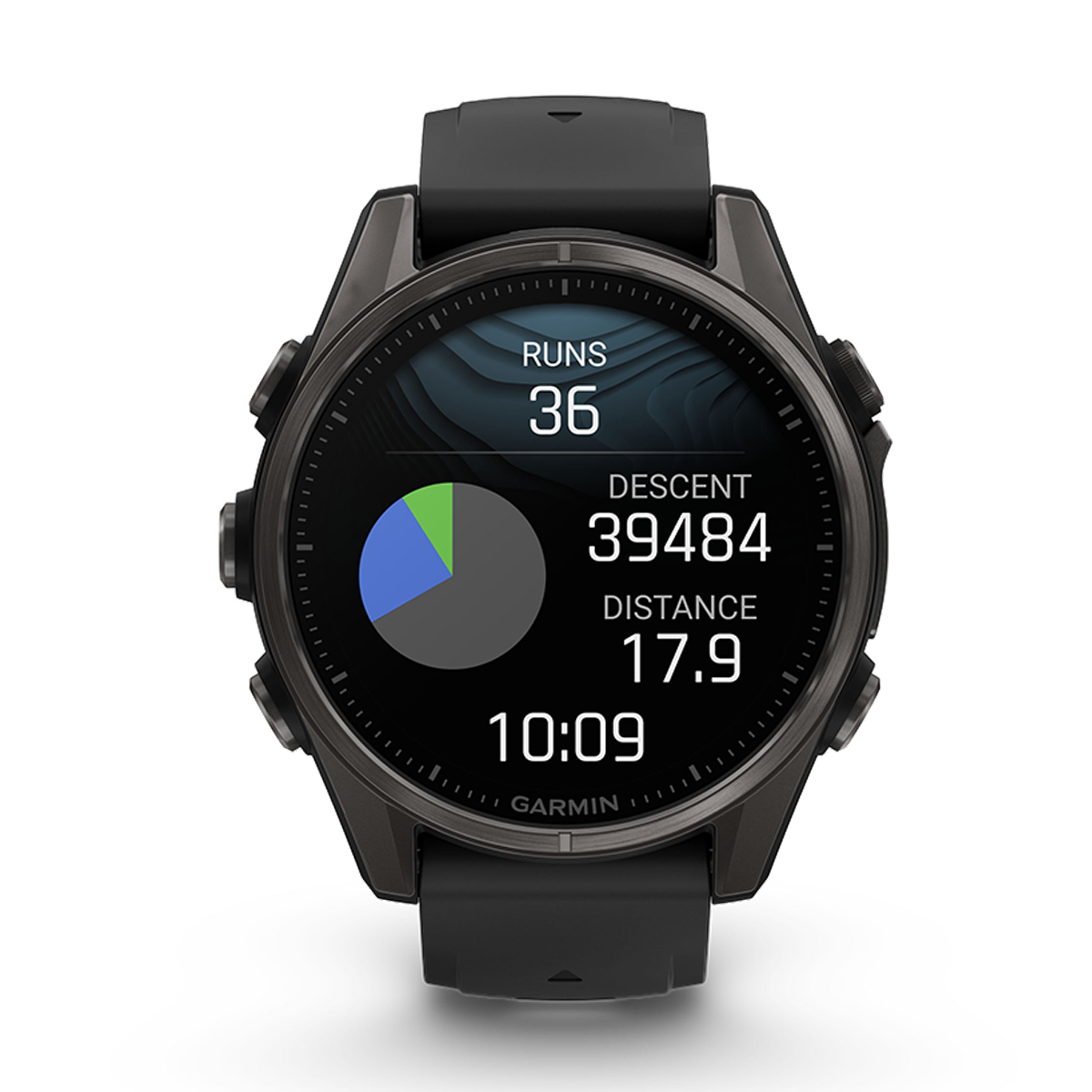 Garmin Fenix 8 Amoled — Carbon Gray DLC Titanium Black - Pebble Gray — Size 51 mm — Alternate View 9