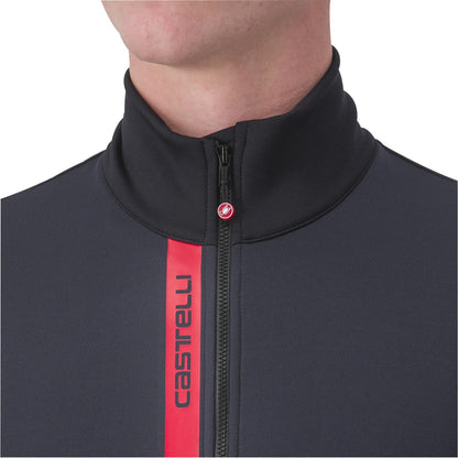 Castelli Entrata Thermal Long Sleeve Mens Cycling Jersey - Black