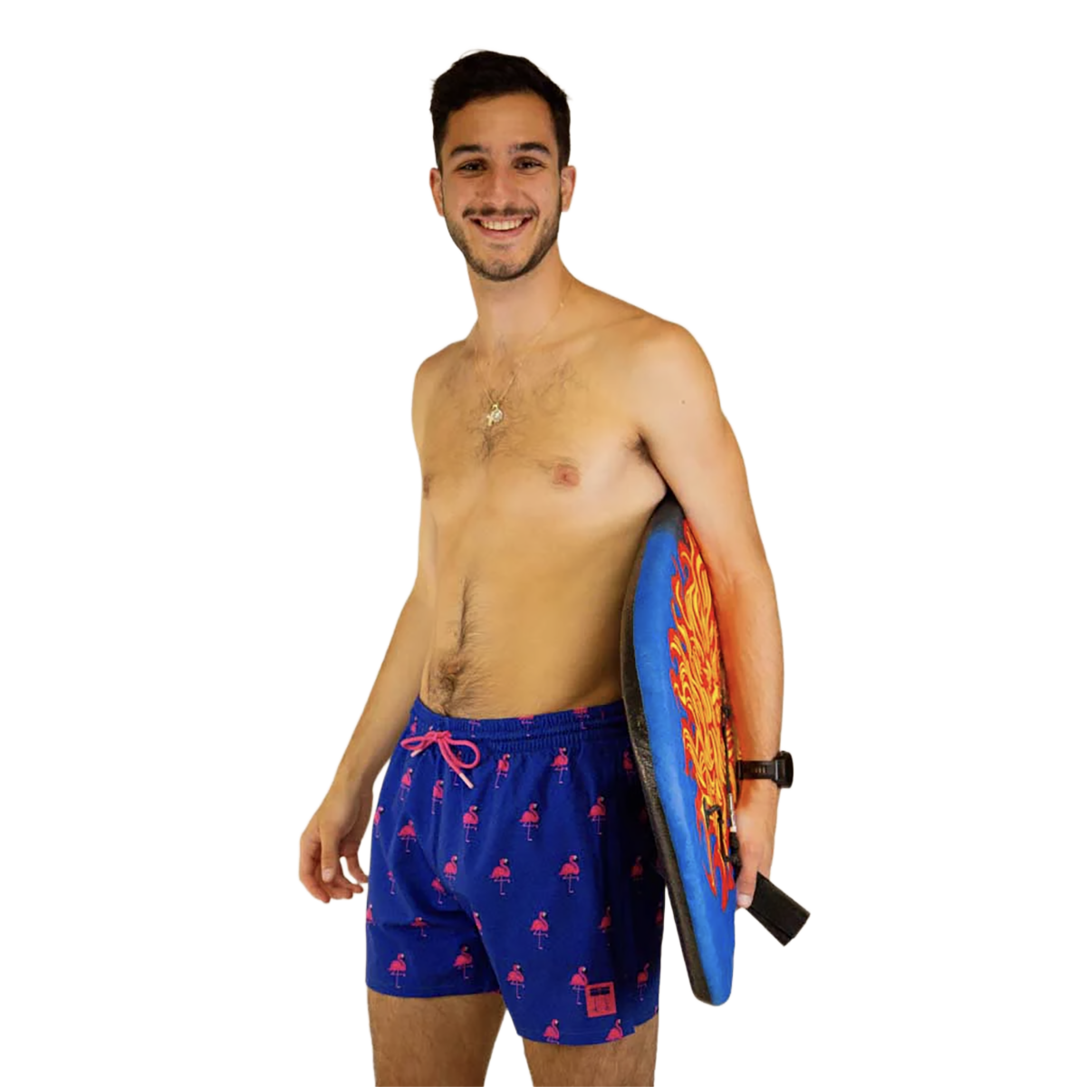 Chicknlegs Swim Trunks — Neon Palms — Size XSmall — Alternate View 14