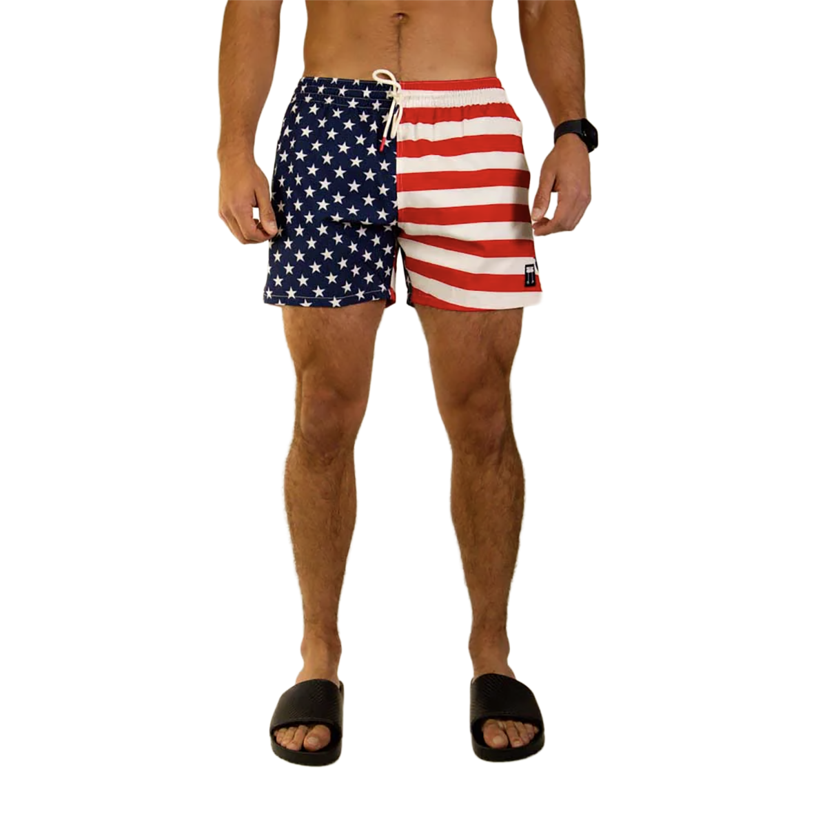 Chicknlegs Swim Trunks — Neon Palms — Size XSmall — Top View
