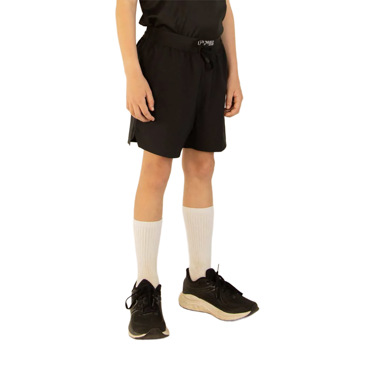 Chicknlegs Running Shorts Boys — Black — Size XSmall — Back View