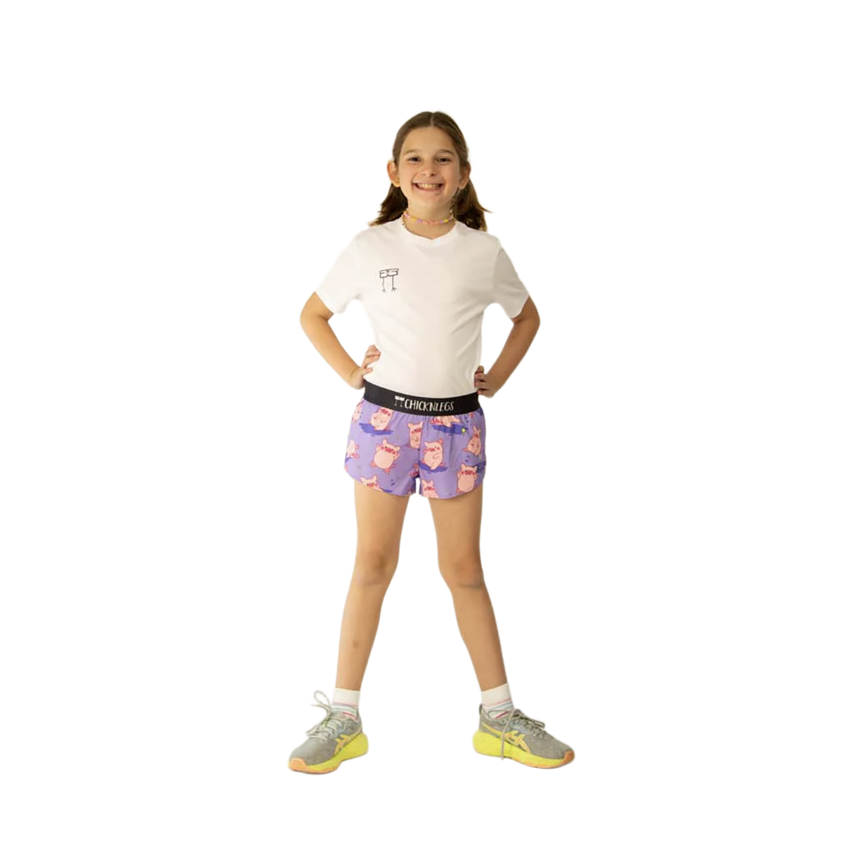Chicknlegs Running Shorts Girls — Choccy Cows — Size XSmall — Alternate View 12