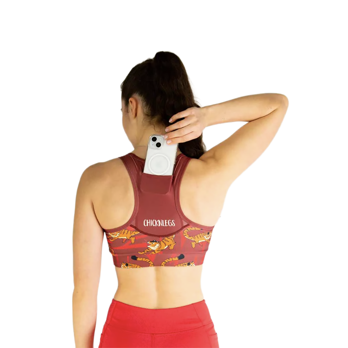 ChicknLegs OG Sports Bra — Dino Nuggets — Size XSmall — Alternate View 45