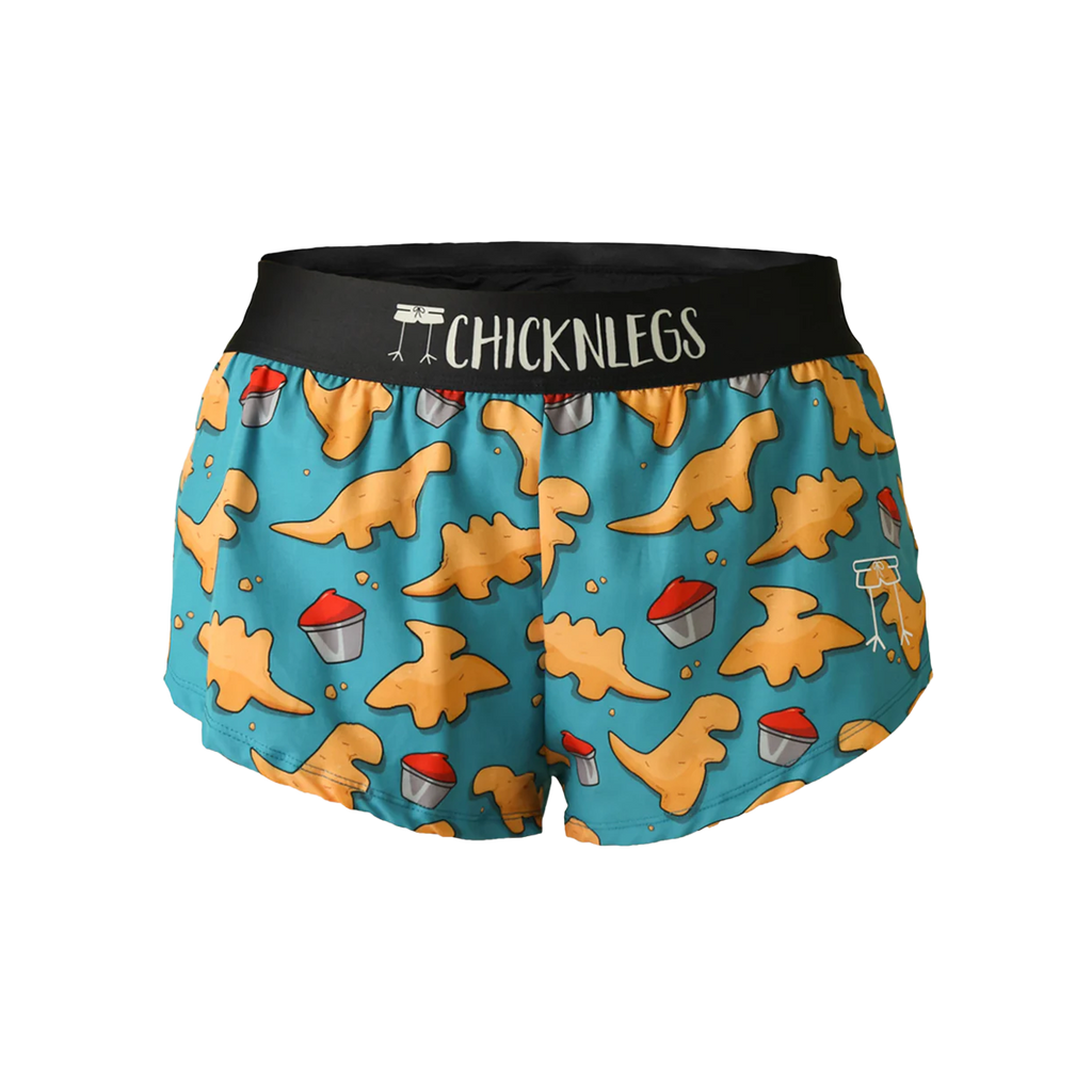 ChicknLegs 1.5" Split Shorts — Dino Nuggets — Size Large — Front View