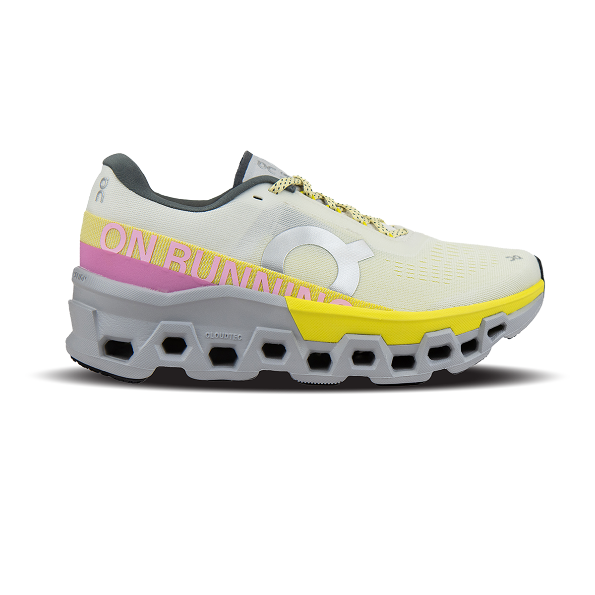 ON Cloudmonster 2 — Ivory - Tangerine — Size B — Width 6 — Front View