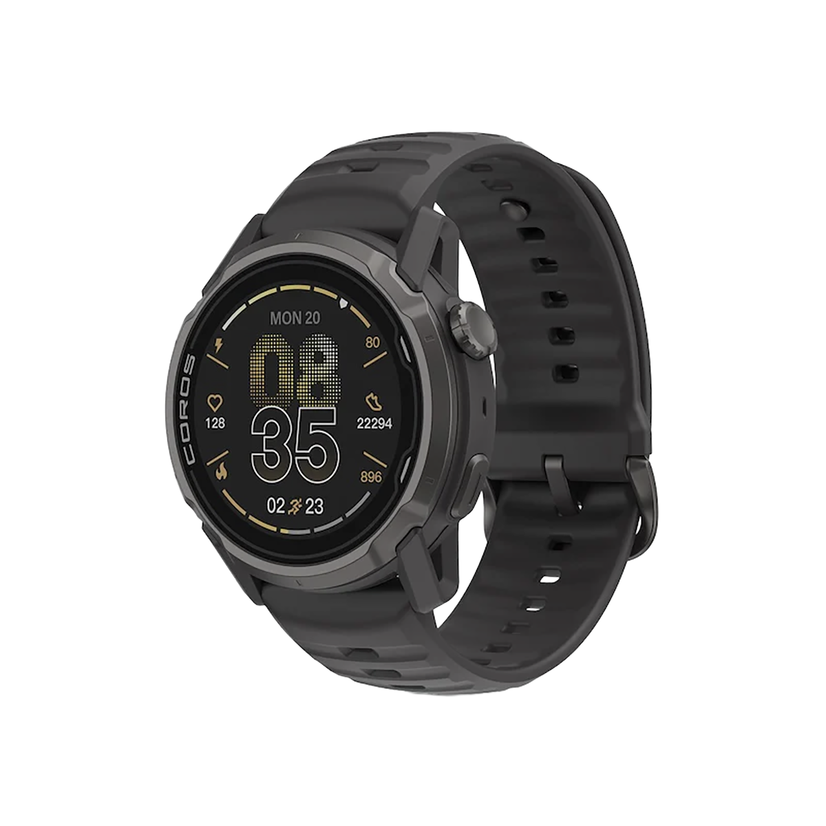 Coros Apex 4 — Black — Size 42 mm — Side View
