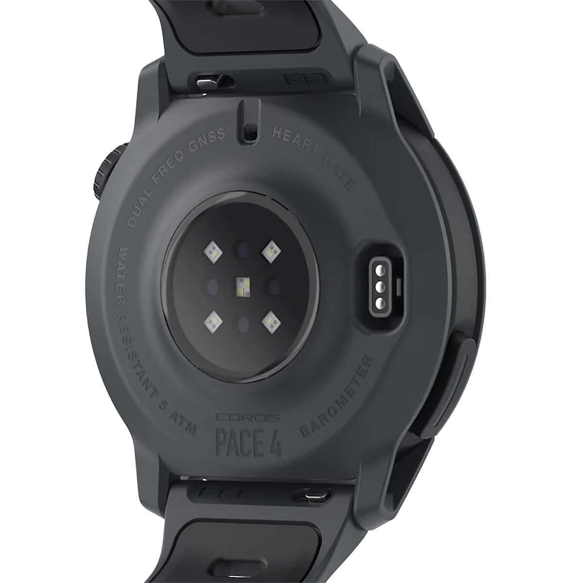 Coros Pace 4 — Black with Silicone Band — Size One Size — Top View