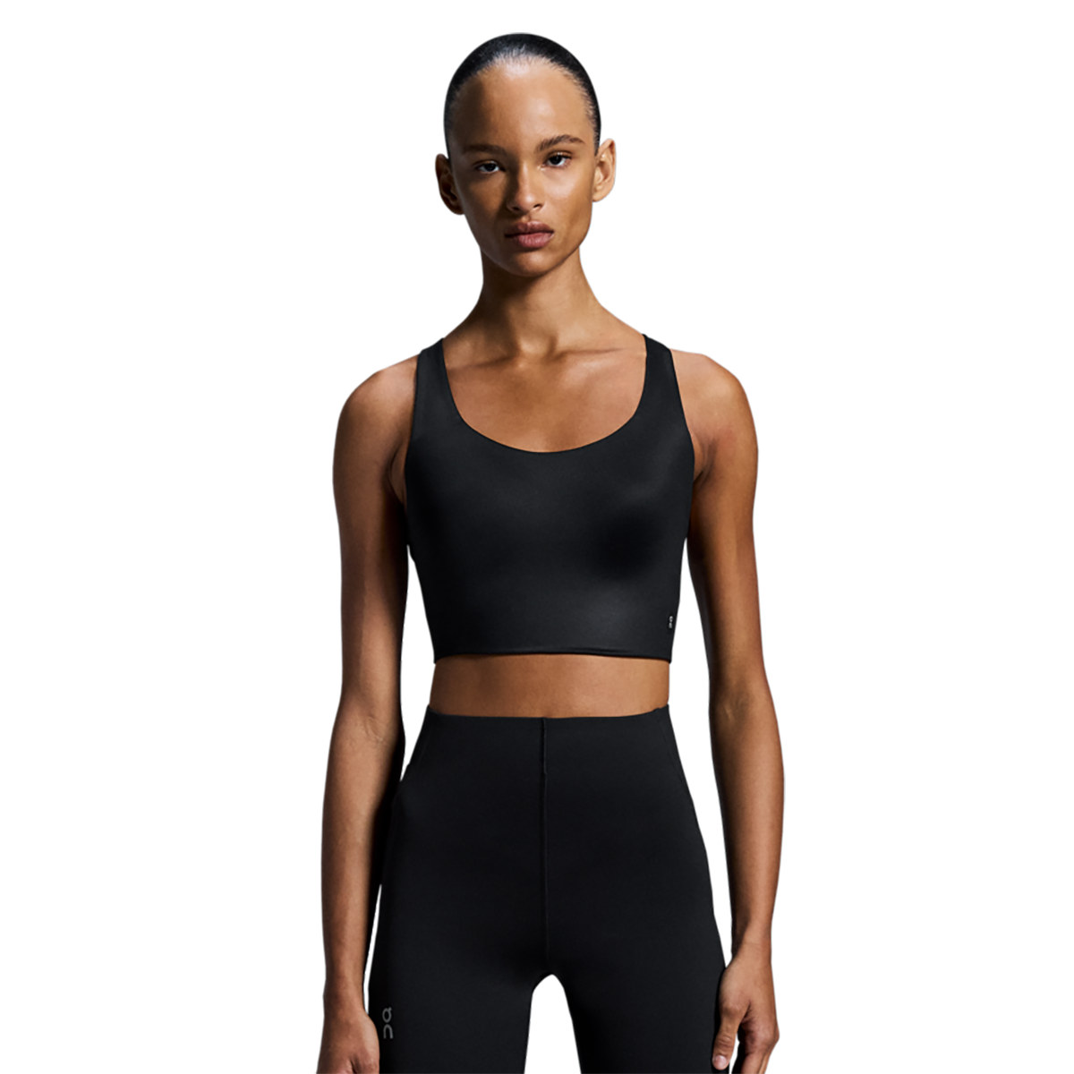 ON Train Bra Longline — Black — Size XSmall — Front View