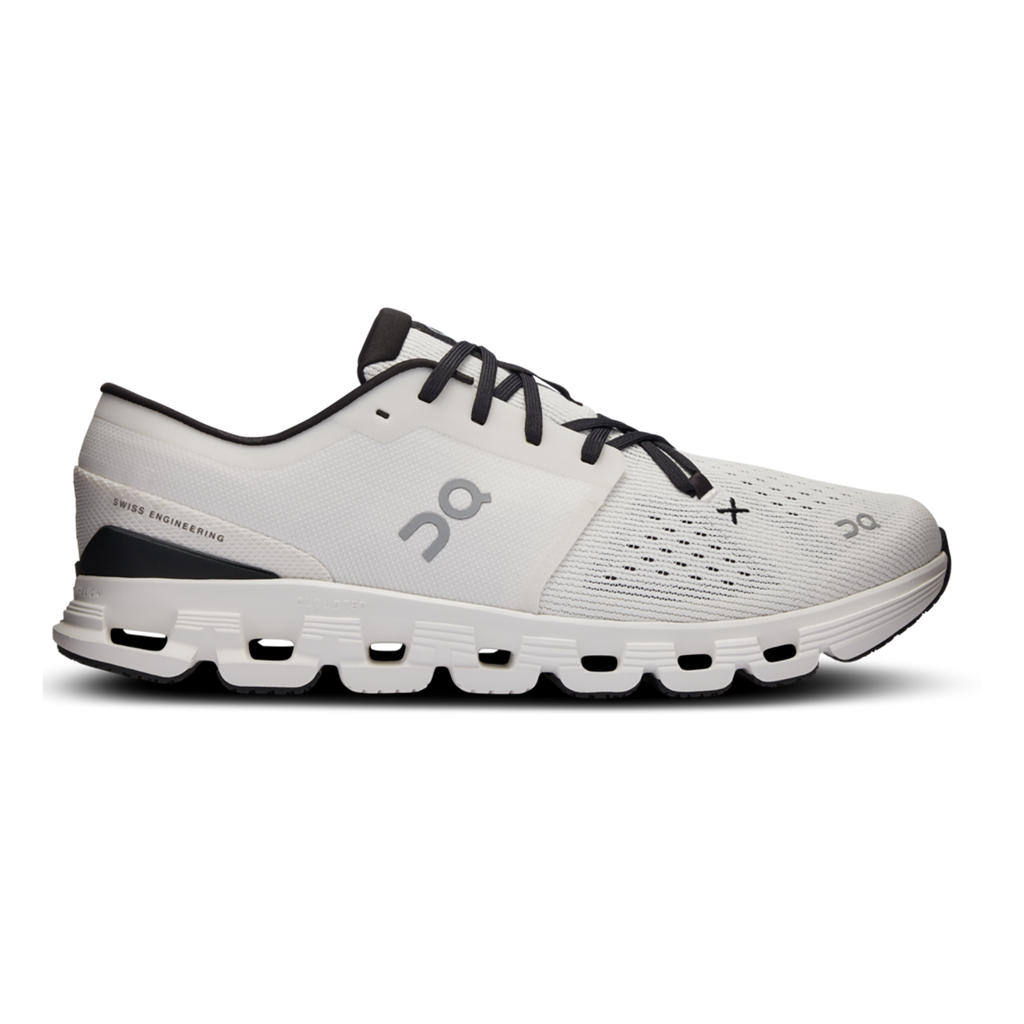 ON Cloud X V4 — Silver - Flame — Size B — Width 10 — Front View