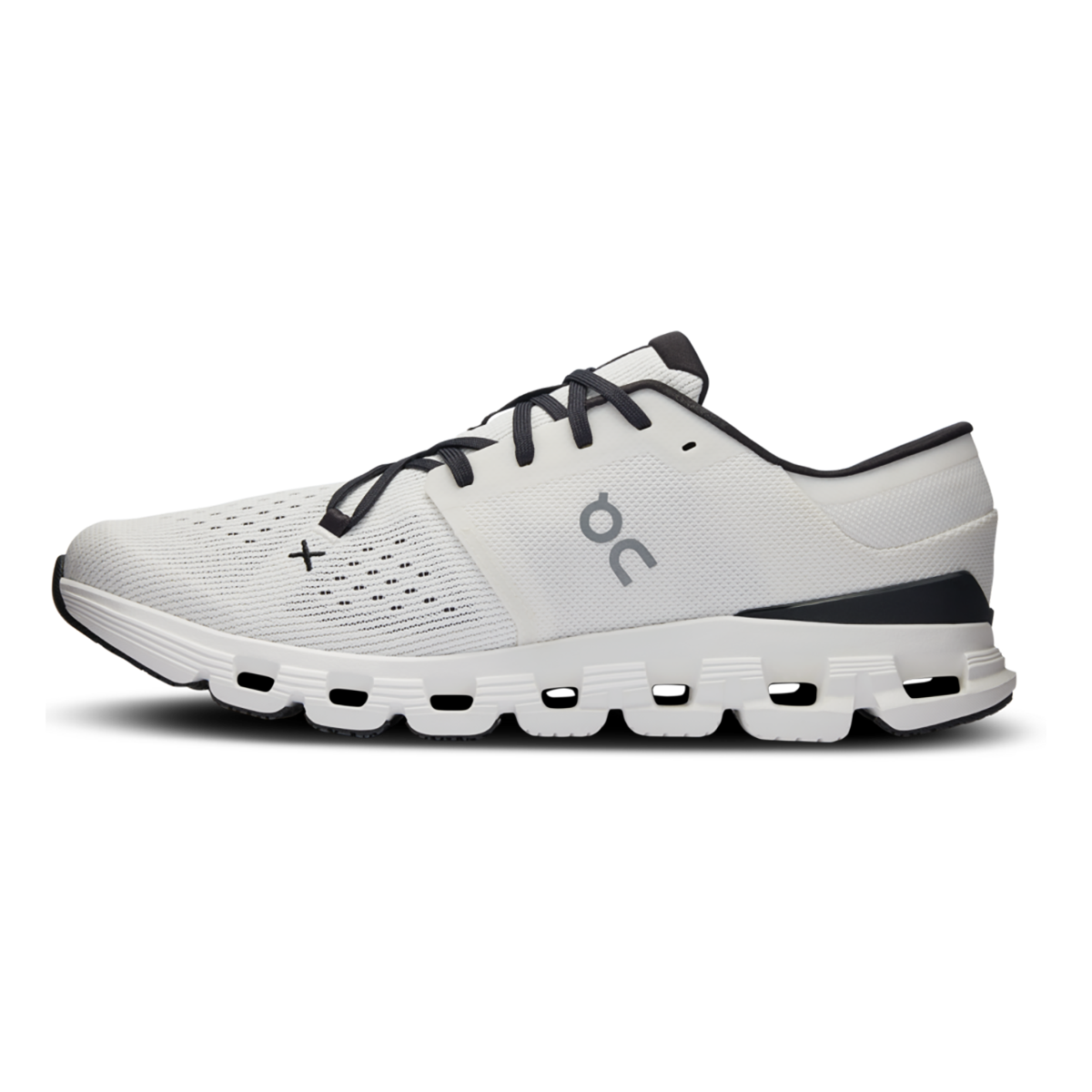 ON Cloud X V4 — Silver - Flame — Size B — Width 10 — Side View