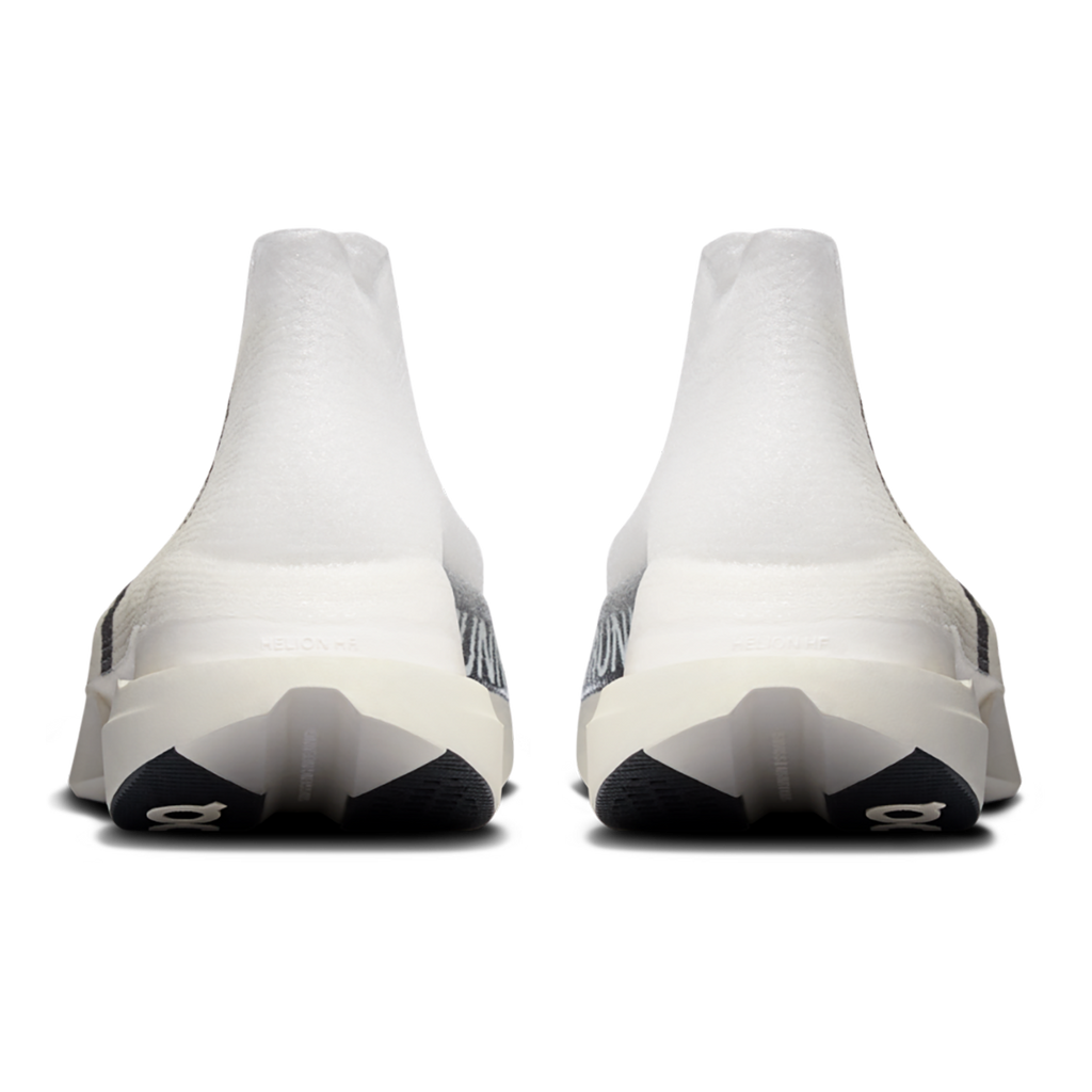 ON Cloudboom Strike LS — White - Black — Size D — Width 4.5 M / 6 W — Top View