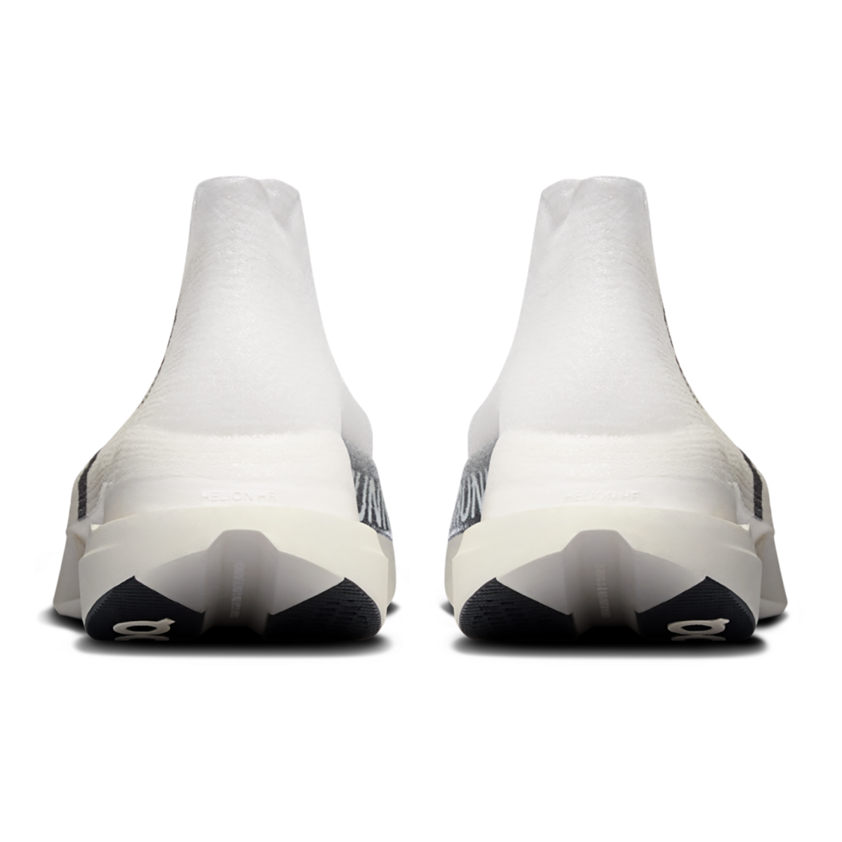 ON Cloudboom Strike LS — White - Black — Size D — Width 4.5 M / 6 W — Top View