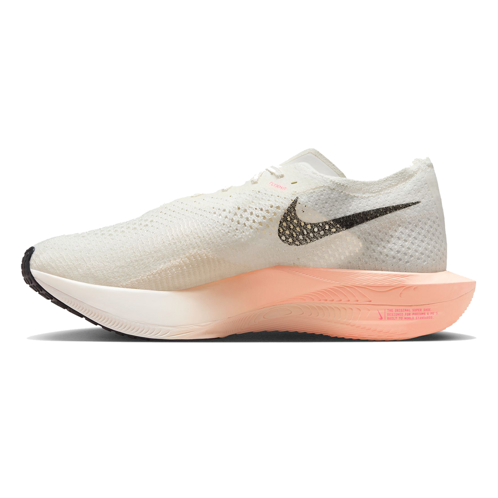 Nike ZoomX Vaporfly Next% 3 — Sail - Black - Crimson Tint - Guava Ice - Hot Punch — Size D — Width 8 — Side View