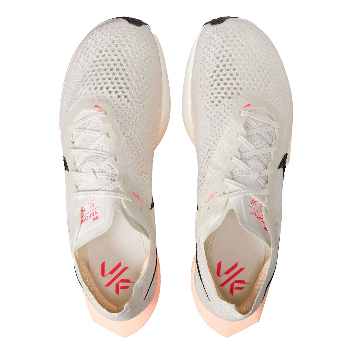 Nike ZoomX Vaporfly Next% 3 — Sail - Black - Crimson Tint - Guava Ice - Hot Punch — Size D — Width 8 — Back View