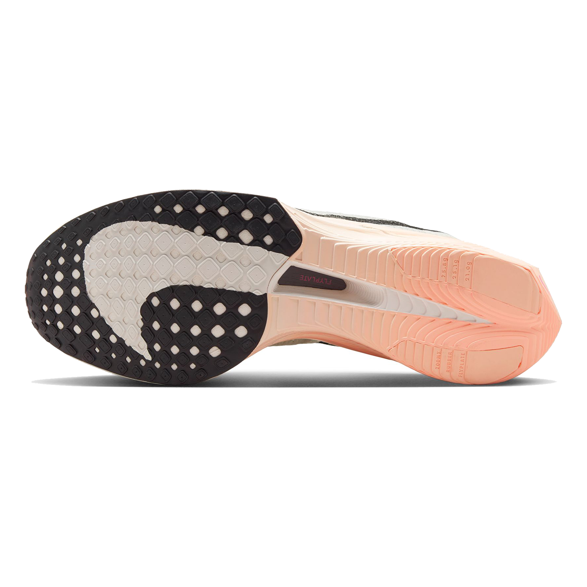 Nike ZoomX Vaporfly Next% 3 — Sail - Black - Crimson Tint - Guava Ice - Hot Punch — Size D — Width 8 — Top View